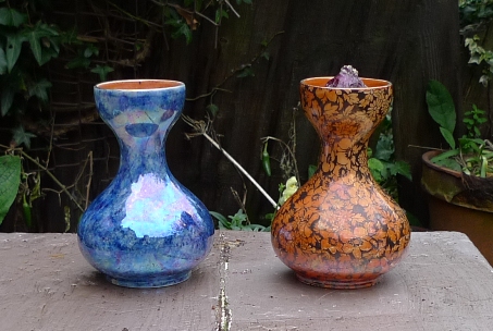 Byzanta Ware hyacinth vases