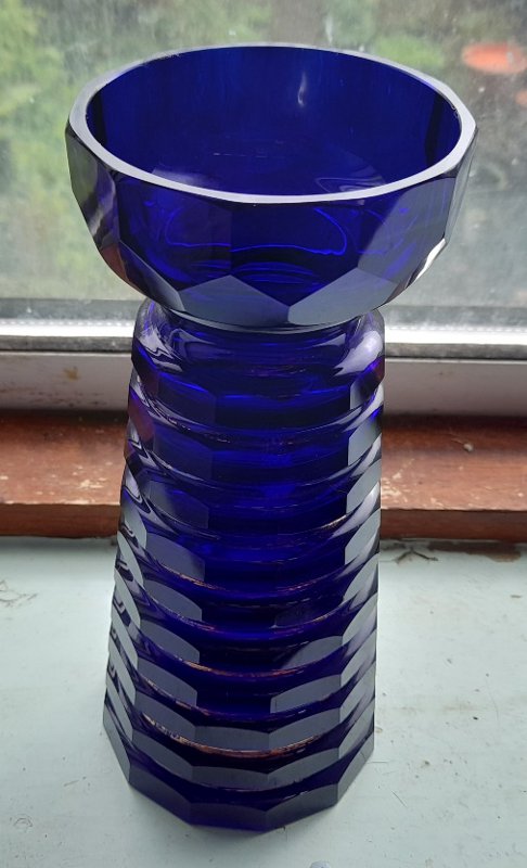 cobalt blue hyacinth vase