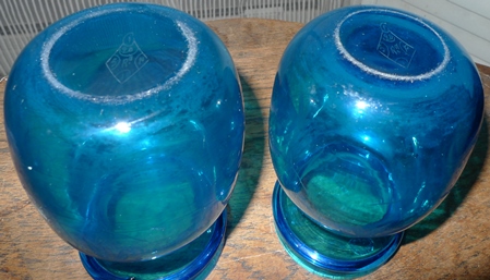 base of Stevens and Williams Princess hyacinth vases
