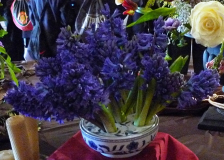 bulb bowl with hyacinths