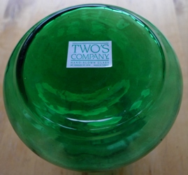 green Two's Company hyacinth vase