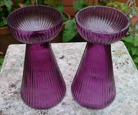 recycled glass hyacinth vase
